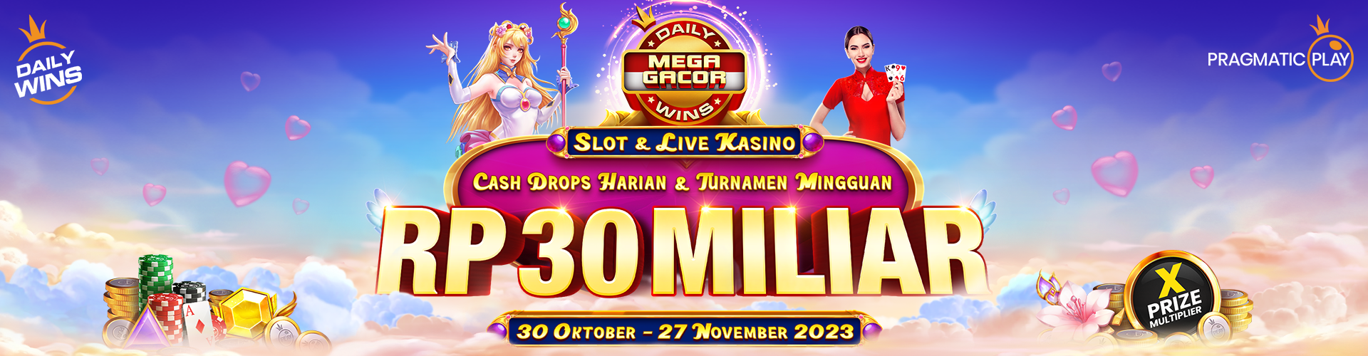 Daily Wins Slot & Live Casino - 30 Oktober - 27 November 2023